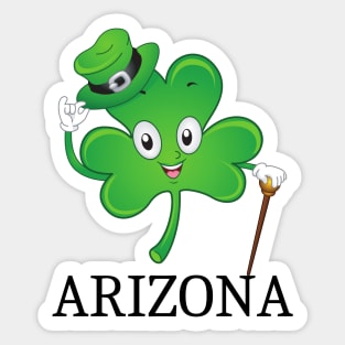 St Patrick's  Irish Shamrock arizona, Irish Gift for Wife Sticker